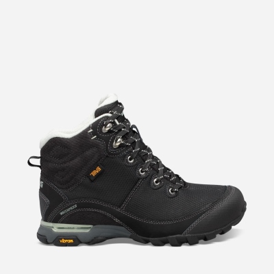 Teva Sugarpine Mid WP - Women's Teva Hiking Boots - Black | India (FJVC59740)